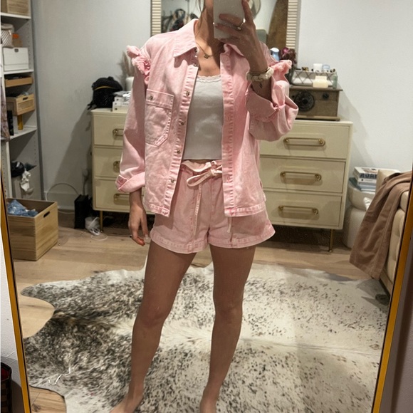 Something Navy Matching Set - Pink Denim size XS NWT - Picture 6 of 7